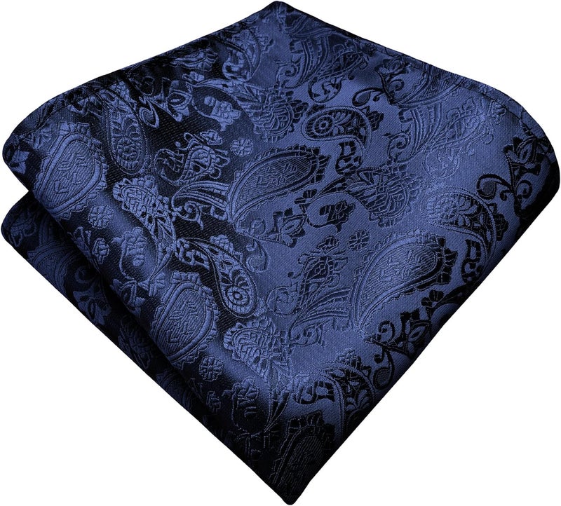 GUSLESON 3.15"（8cm） Mens Paisley Tie and Lapel Pin Necktie Hankerchief Cufflinks Set for Men - Image 3